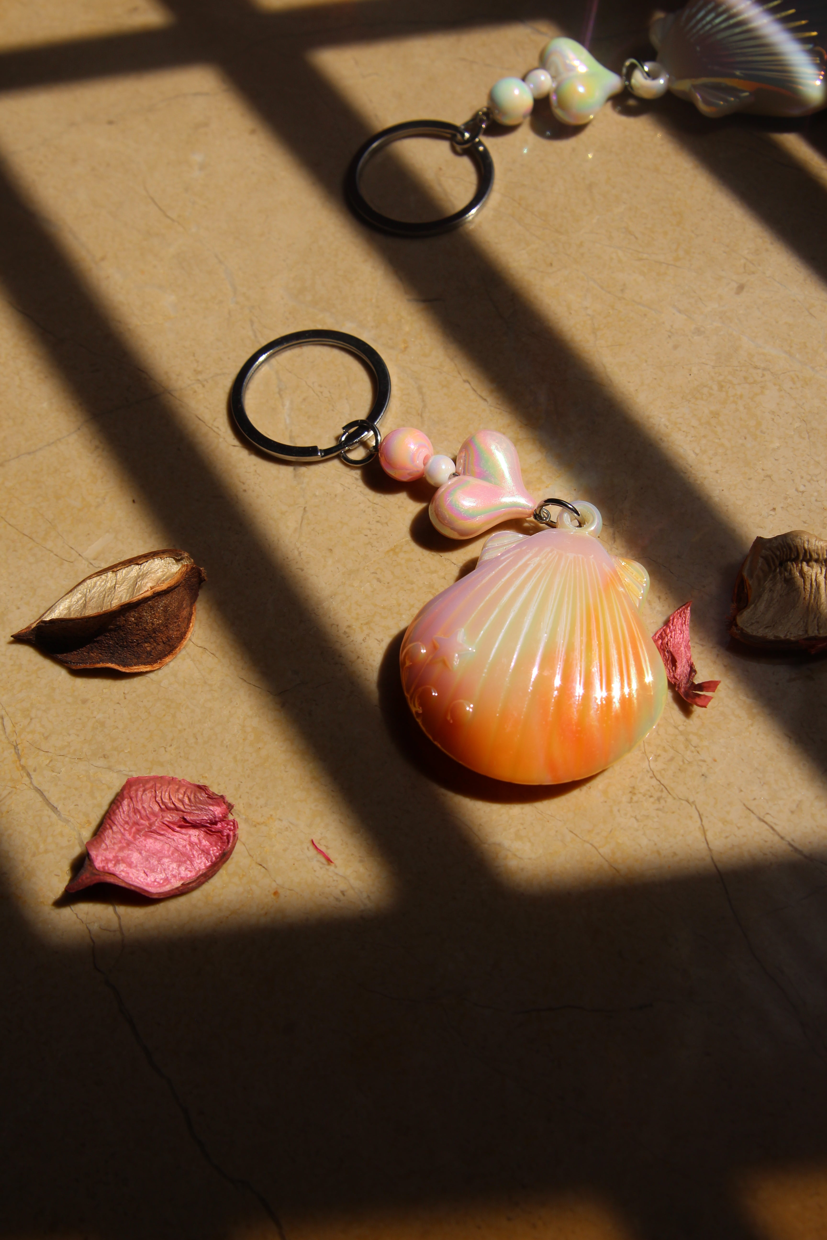 Sunset Shell Keychain