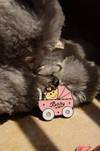 Pink Pram Baby Keychain