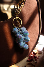 Sky Blue Matte Crystal Keychain