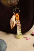 Sun-Kissed Orange Shell Keychain