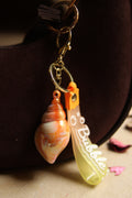 Sun-Kissed Orange Shell Keychain
