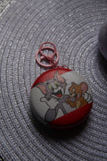 Tom & Jerry Mirror Keychain - Red & White Edition