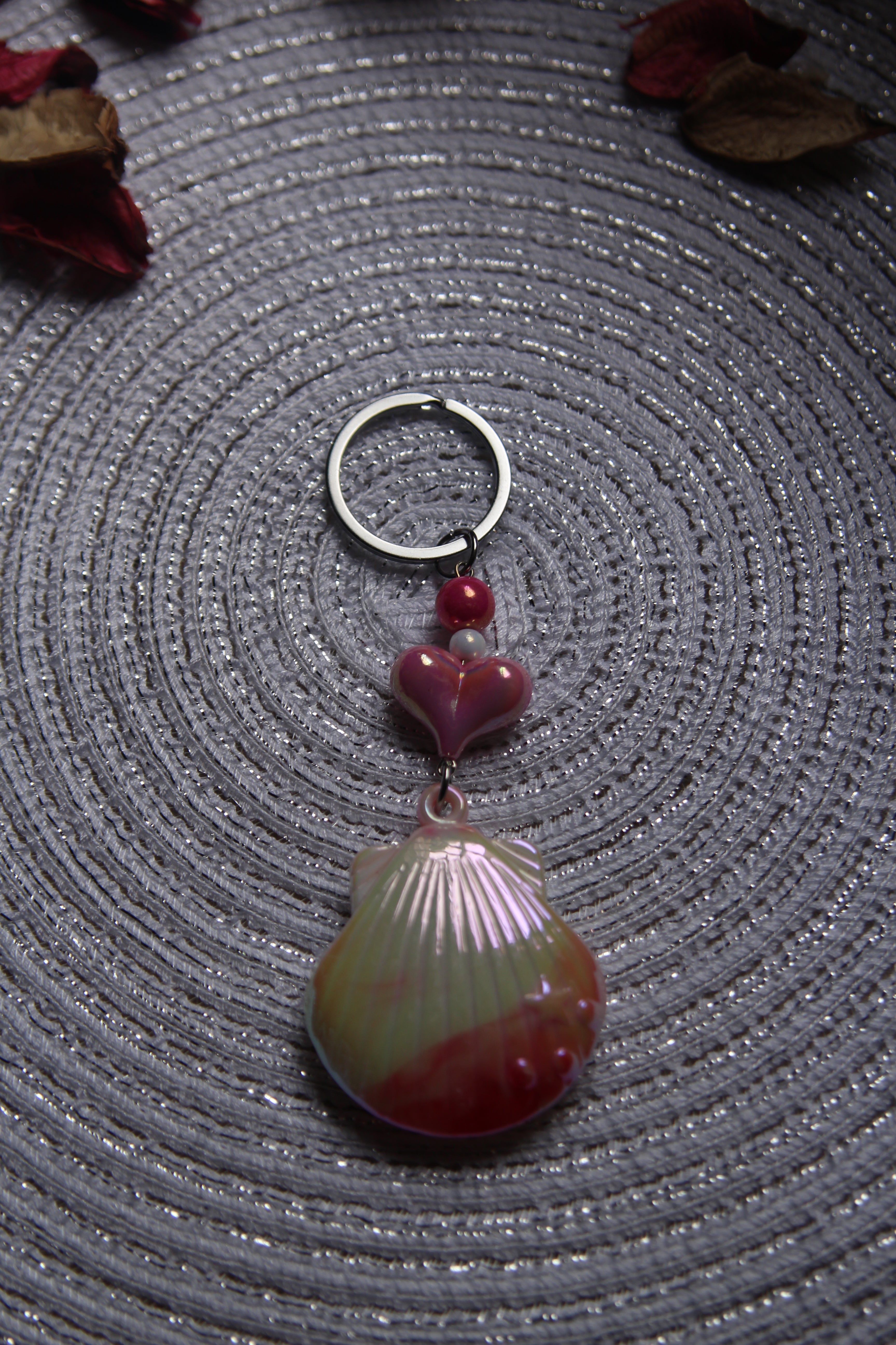 Blush Tide Shell Keychain
