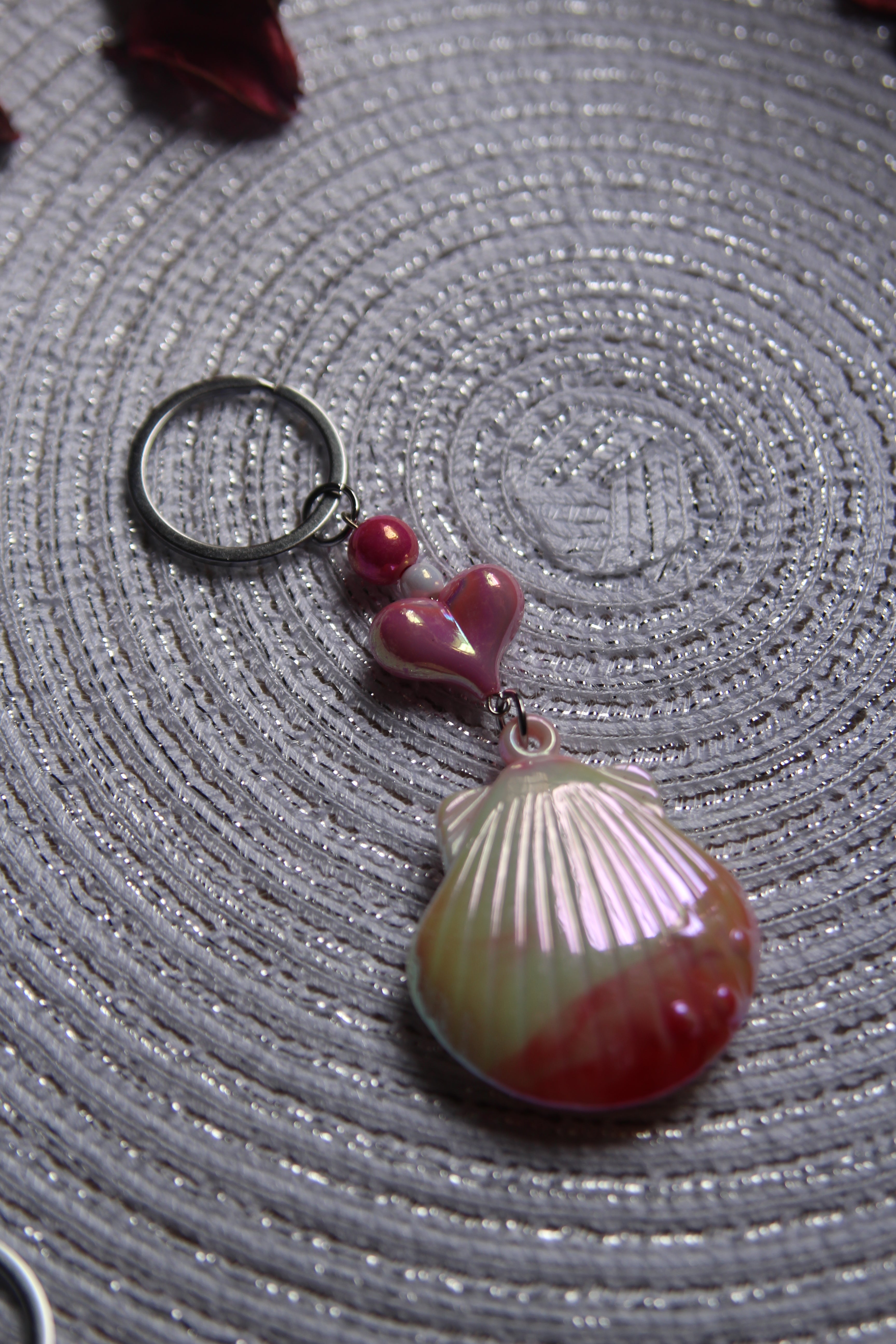Blush Tide Shell Keychain