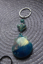 Deep Sea Blue Shell Keychain
