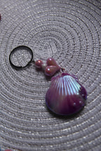 Violet Depths Shell Keychain