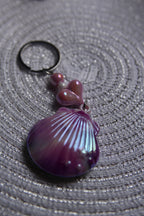 Violet Depths Shell Keychain