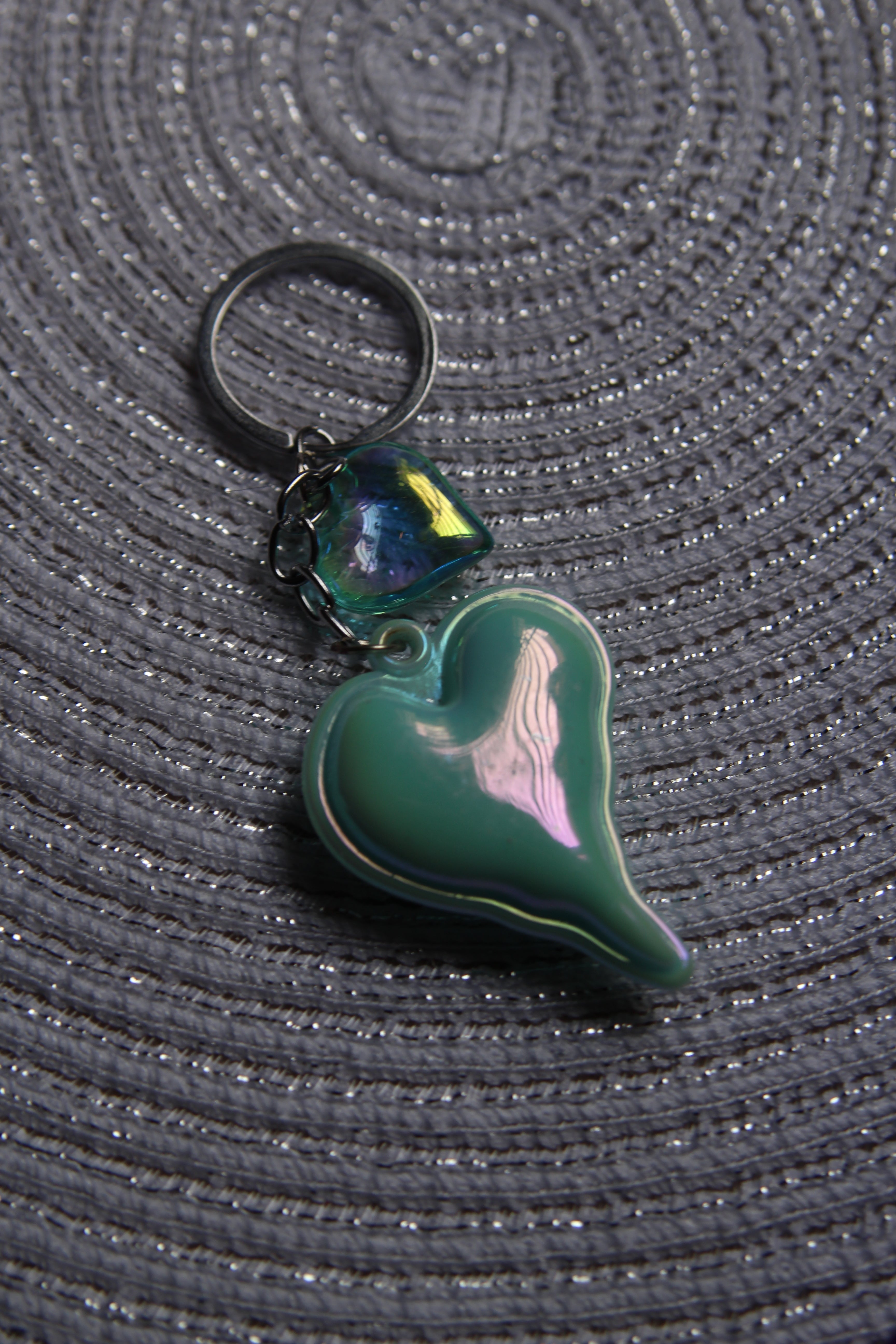 Matte Double Heart Keychain – Love in Every Color!