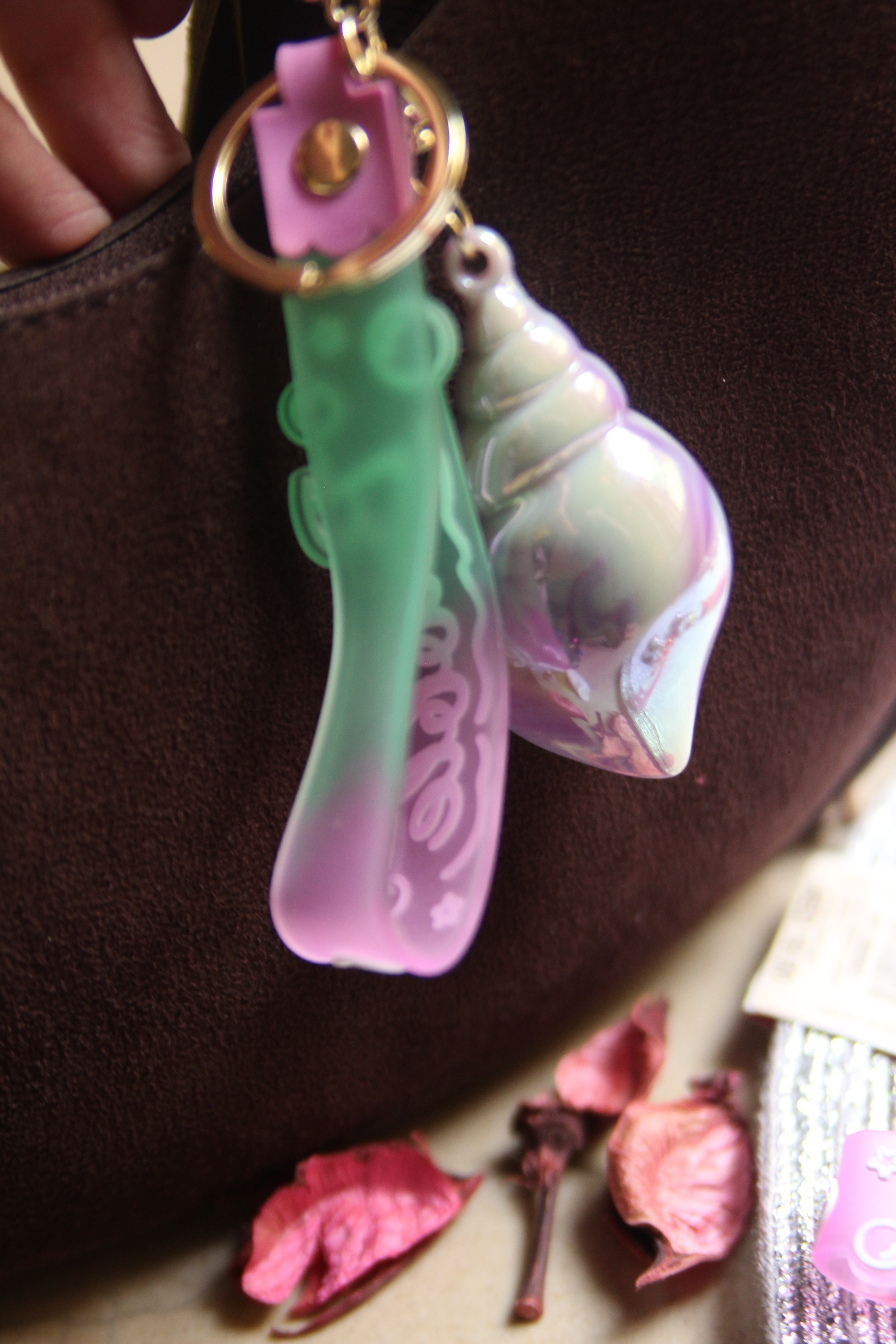 Mystic Purple Shell Keychain