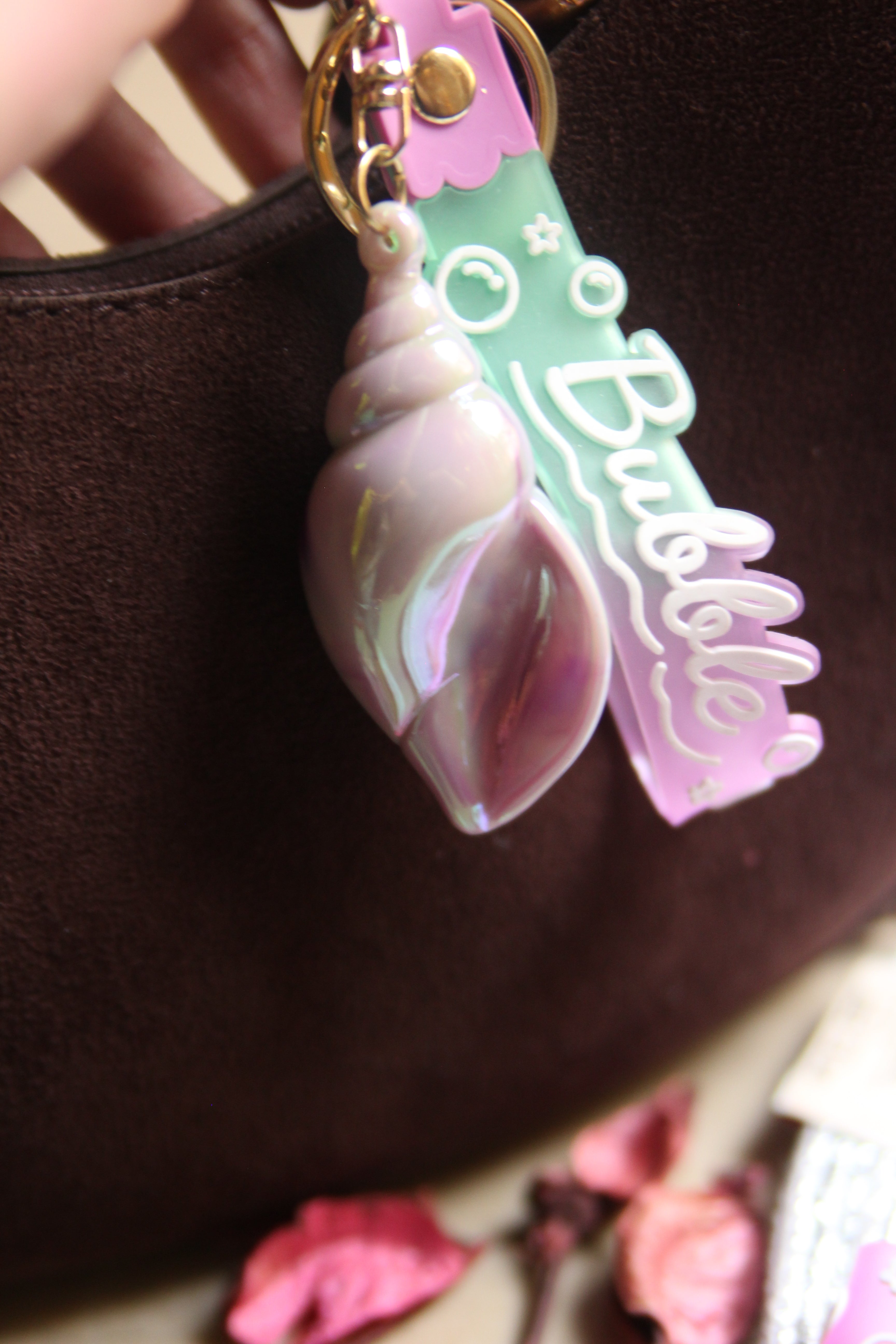 Mystic Purple Shell Keychain
