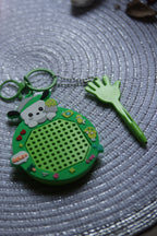 Satisfying Steel Dots Keychain – Click, Click, Bliss!