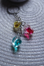 Triple Shell Keychain – Pastel Shores & Good Vibes!