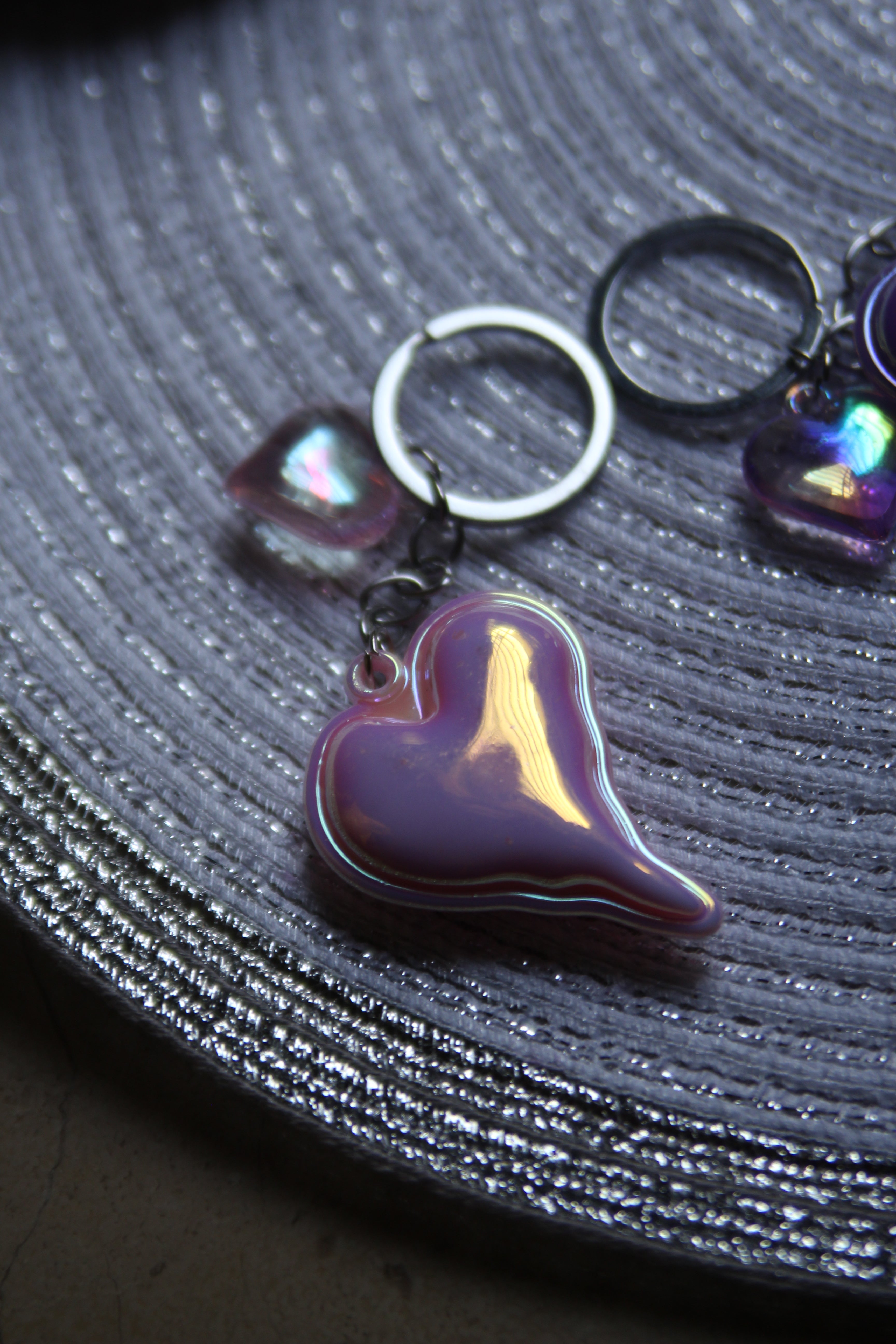 Matte Double Heart Keychain – Love in Every Color!